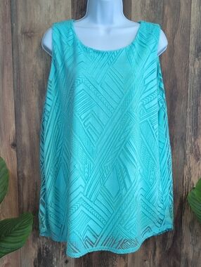 Tribal Geometric Sleeveless Tank Blouse XL       T237